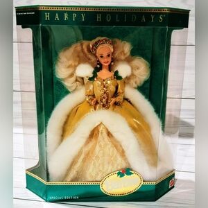 1994 Barbie Special Edition Holiday Doll - Gold and White, Unopened, Sealed Box